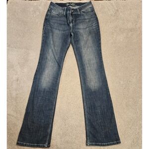 Wrangler‎ Women's Bootcut Jeans Size 9x34 Medium Wash Stretch Denim
